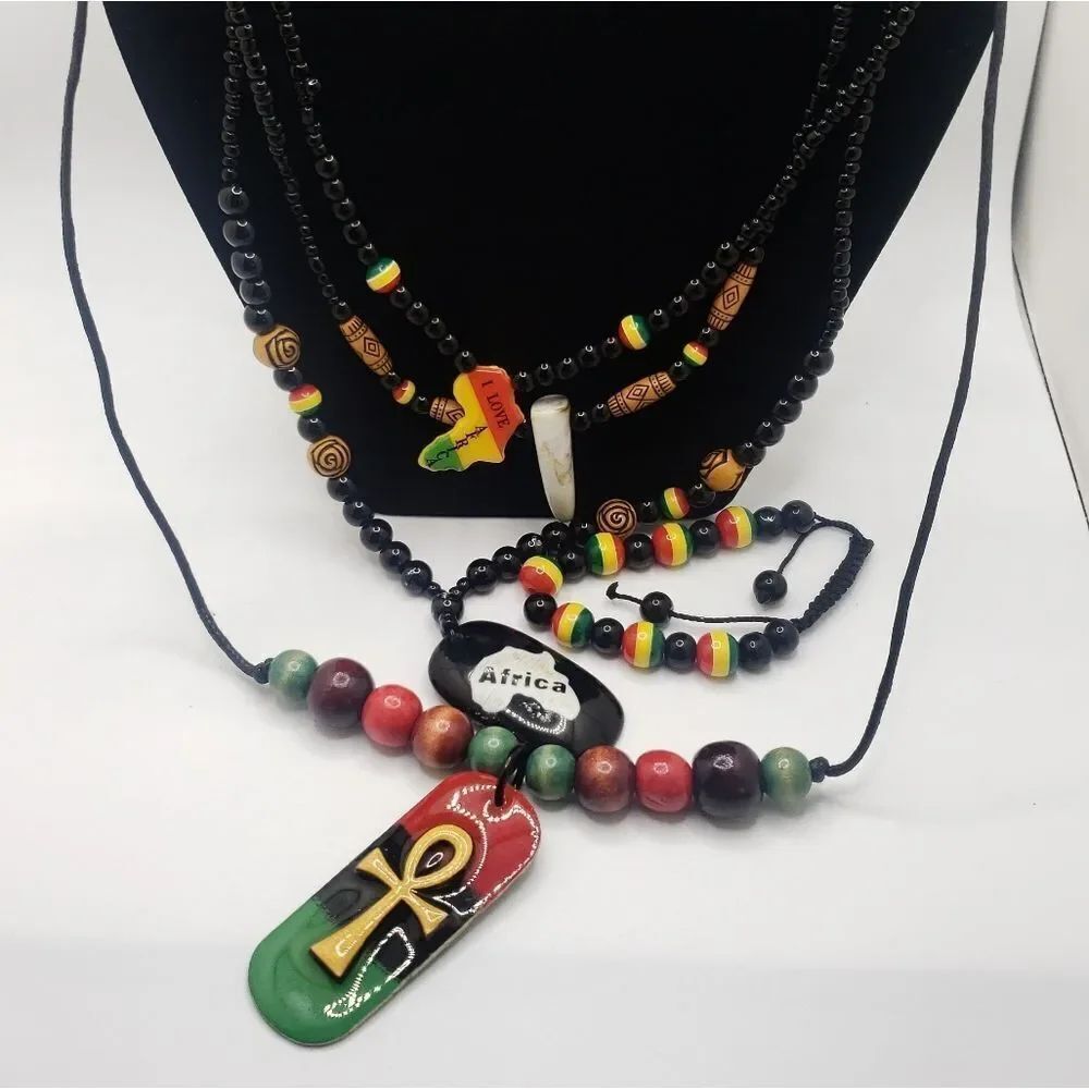 African Theme Handmade Jewelry Lot